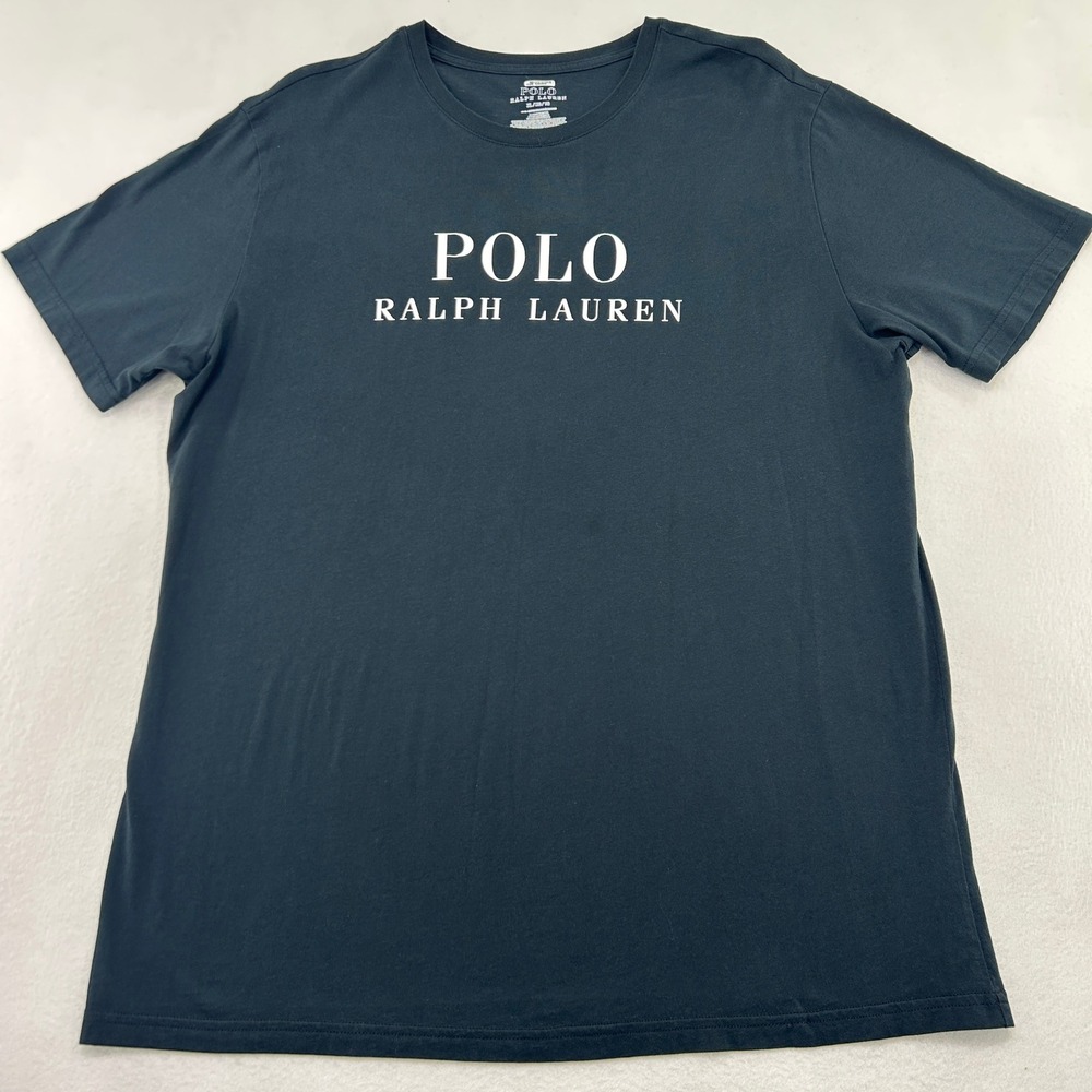 Polo Ralph Lauren Mens XL Black Logo Graphic Short Sleeve Crewneck T-Shirt